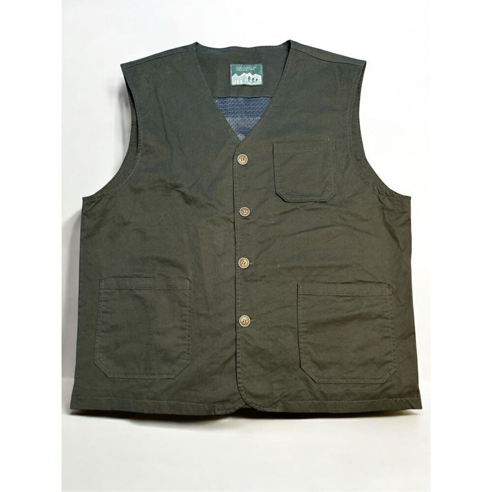 Men’s Vest  Outdoor Jacket Multi Pocket Size 2X Black
